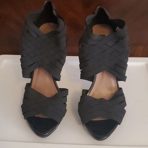 Black elastic really Sexy Shoes